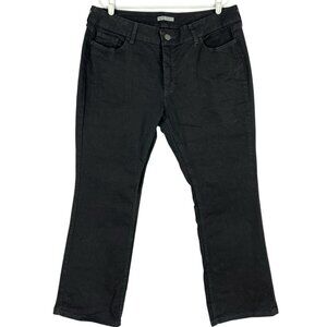 RIDERS Women's Stretch Black Denim Jeans Size 16W Relaxed High Rise Tapered Leg